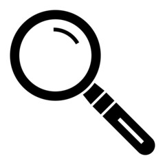 Vector Magnifying Glass Glyph Icon Design