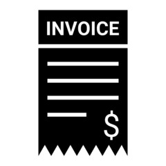 Vector Invoice Glyph Icon Design