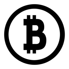 Vector Bitcoin Glyph Icon Design