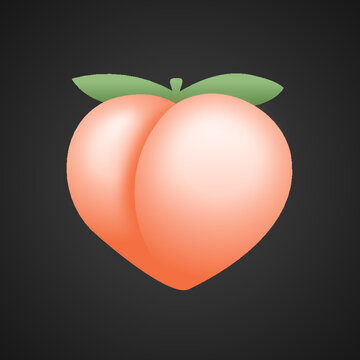 Peach Emoji Butt Innuendo Illustration Cartoon Drawing