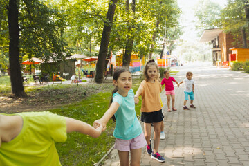Fototapeta premium Summer celebration for active kids at park