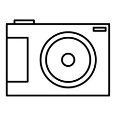 Digital pocket camera outline vector