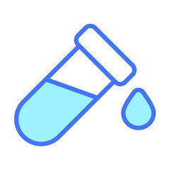 Test Tube Healthcare Medical, vector graphic Illustration Icon.