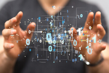 Technology background. Big data concept