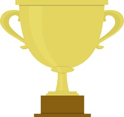 Vector emoticon illustration of a trophy cup