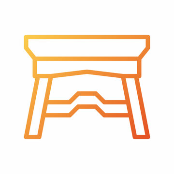 illustration vector and logo table gradient style icon perfect.