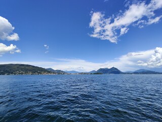 Lago Maggiore in summer near Verbania Italy