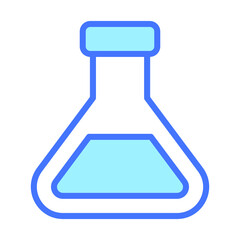 Flask Healthcare Medical, vector graphic Illustration Icon.