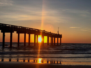 sunset at the pier