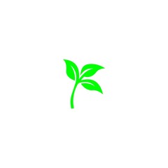 Green Leaf Icon Vector Illustrations nature