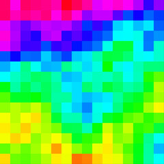 Color Pixels Cloud Abstract Computational Generative Art background illustration