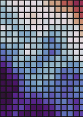 Fototapeta premium Color Pixels Cloud Abstract Computational Generative Art background illustration