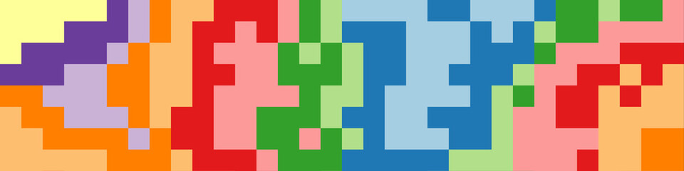 Color Pixels Cloud Abstract Computational Generative Art background illustration