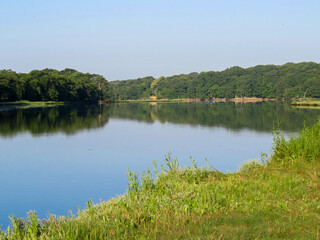 Obraz premium reflections in the River Hamble Hampshire England