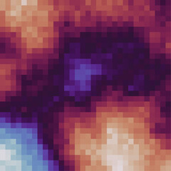 Color Pixels Cloud Abstract Computational Generative Art background illustration