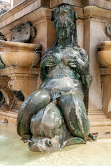 Fototapeta na wymiar The Fountain of Neptune in Bologna