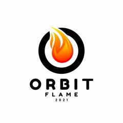 Letter O With Flame Logo 