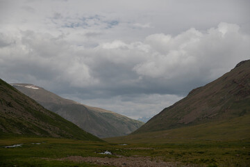 clouds over the mountains