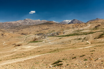 View of Spiti valley in Himalayas