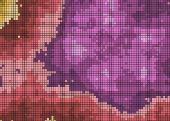 Color Pixels Cloud Abstract Computational Generative Art background illustration