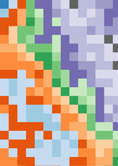 Color Pixels Cloud Abstract Computational Generative Art background illustration