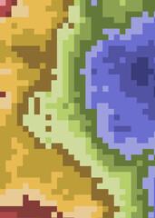 Color Pixels Cloud Abstract Computational Generative Art background illustration