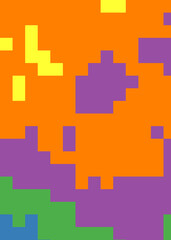 Color Pixels Cloud Abstract Computational Generative Art background illustration