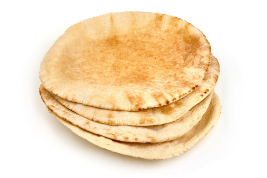 Pita bread, isolated on white background. High resolution image