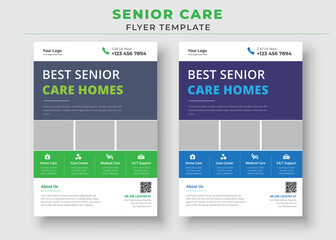 Senior care Flyer template, Best Senior care Home Flyer