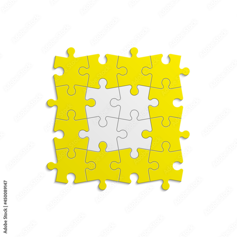 Poster A lot of piece flat puzzle presentation. Many step puzzles business background. Simple pattern. Section compare service banner. puzzle illustration template simple shape. Abstract Background