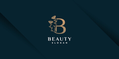 Beauty logo with creative element concept Premium Vector part 4