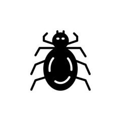 Fototapeta premium Animal spider icon solid style vector 