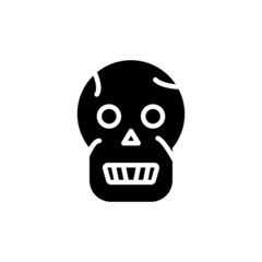skull skeleton icon solid style vector