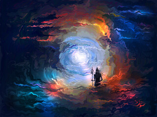 Shiva Moon. Full Moon paints - 450091176