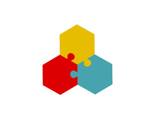 Jigsaw puzzle icon vector for business infographic 