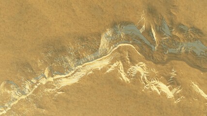 abstract cosmic texture, top view of alien planet