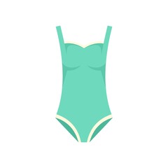 Beach swimsuit icon flat isolated vector