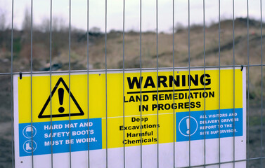Regeneration of contaminated industrial land used for waste dumping, West Midlands, UK, 2006.