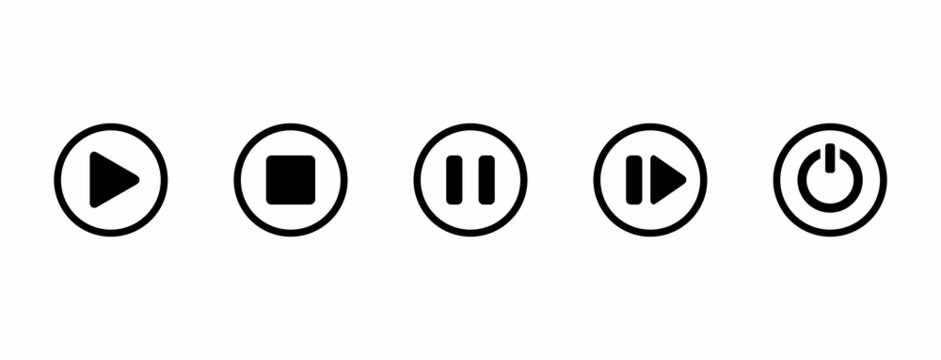 ICON PLAY, REC, STOP, PAUSE, POWER