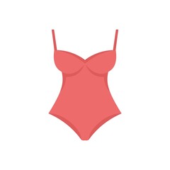 Clothing swimsuit icon flat isolated vector