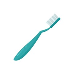 Survival toothbrush icon flat isolated vector