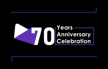 70 Years Anniversary Celebration Vector Template Design