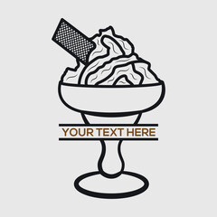 
Ice Cream Split Monogram | Ice Cream Cone | Frozen yogurt | Summer | Sorbet | Dessert | Gelato | Ice Cream Monogram |
