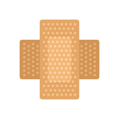 Survival skin plaster icon flat isolated vector