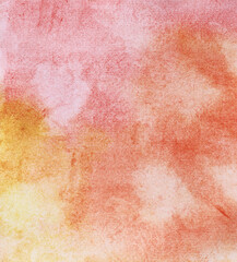 Abstract watercolor hand drawn on pastel pink background