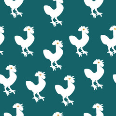 Cock Seamless Background Pattern
