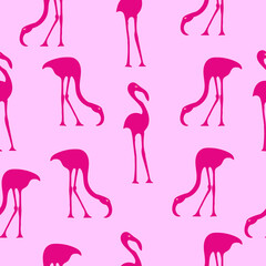 Flamingo Bird Seamless Pattern