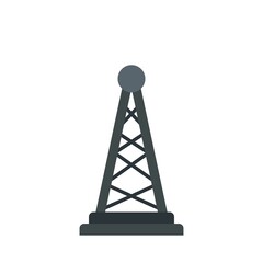 Tower tv fake news icon flat isolated vector