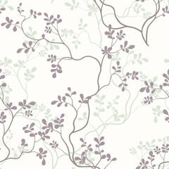 Fototapeta premium seamless pattern of branches and leaves