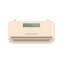 Air climate control icon flat isolated vector